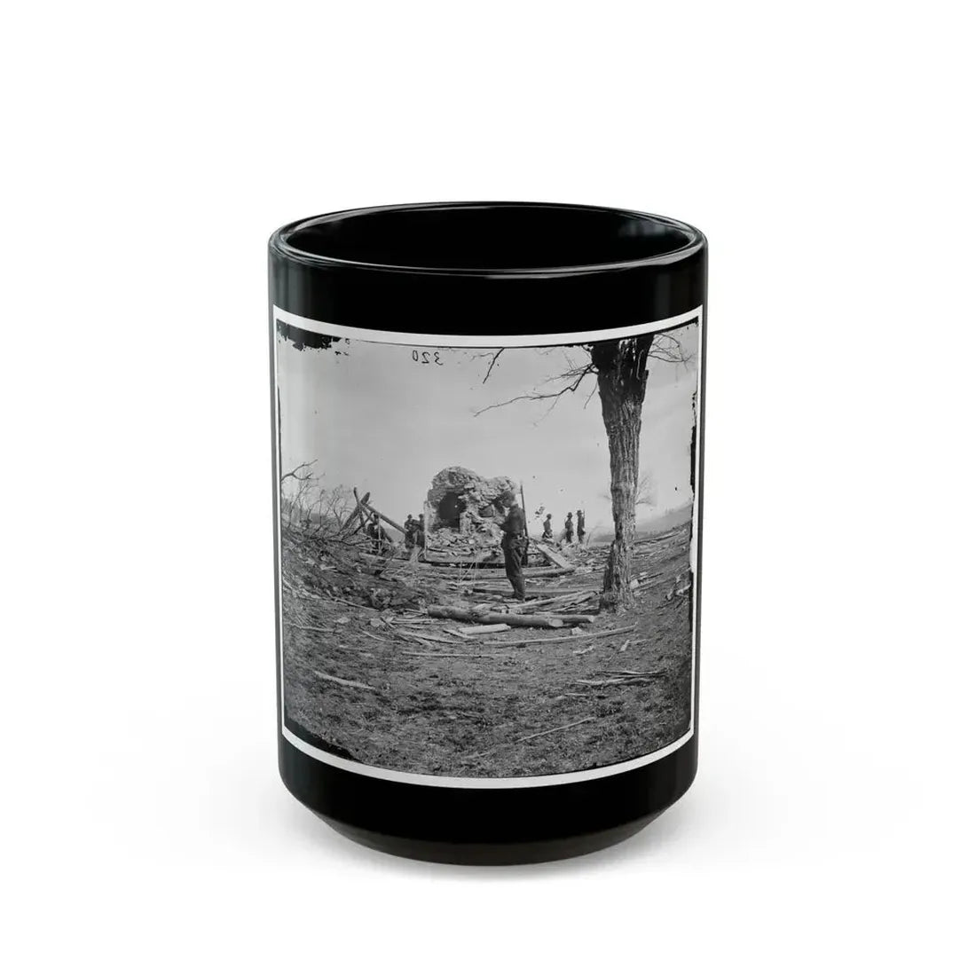 Bull Run, Va. Ruins Of Mrs. Judith Henry's House (U.S. Civil War) Black Coffee Mug 15oz - Go Mug Yourself