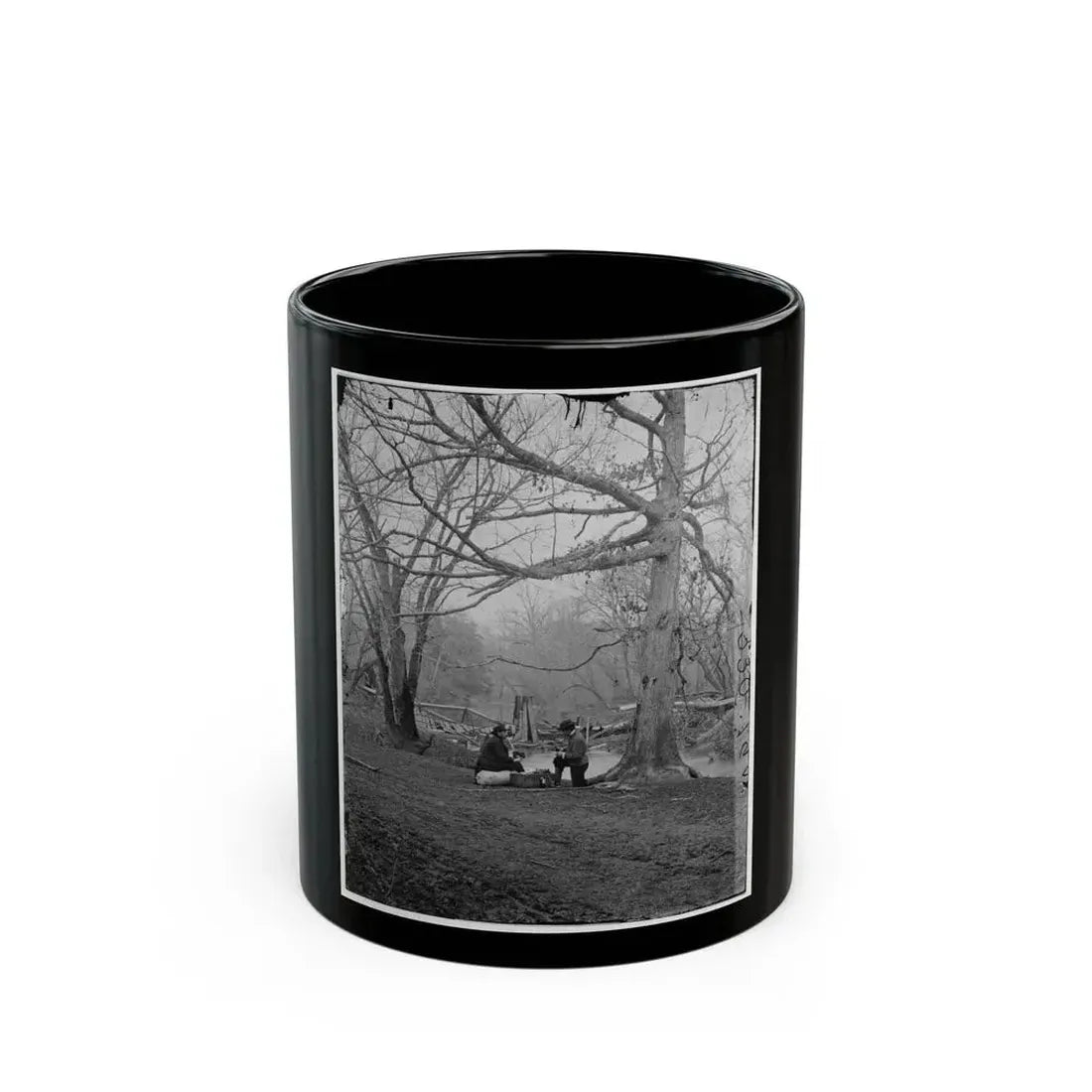 Bull Run, Va. Ruins Of Railroad Bridge At Blackburn's Ford (U.S. Civil War) Black Coffee Mug 11oz - Go Mug Yourself