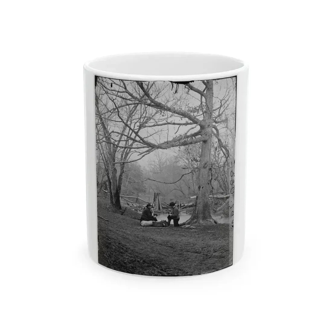 Bull Run, Va. Ruins Of Railroad Bridge At Blackburn's Ford (U.S. Civil War) White Coffee Mug 11oz - Go Mug Yourself