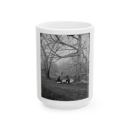 Bull Run, Va. Ruins Of Railroad Bridge At Blackburn's Ford (U.S. Civil War) White Coffee Mug 15oz - Go Mug Yourself