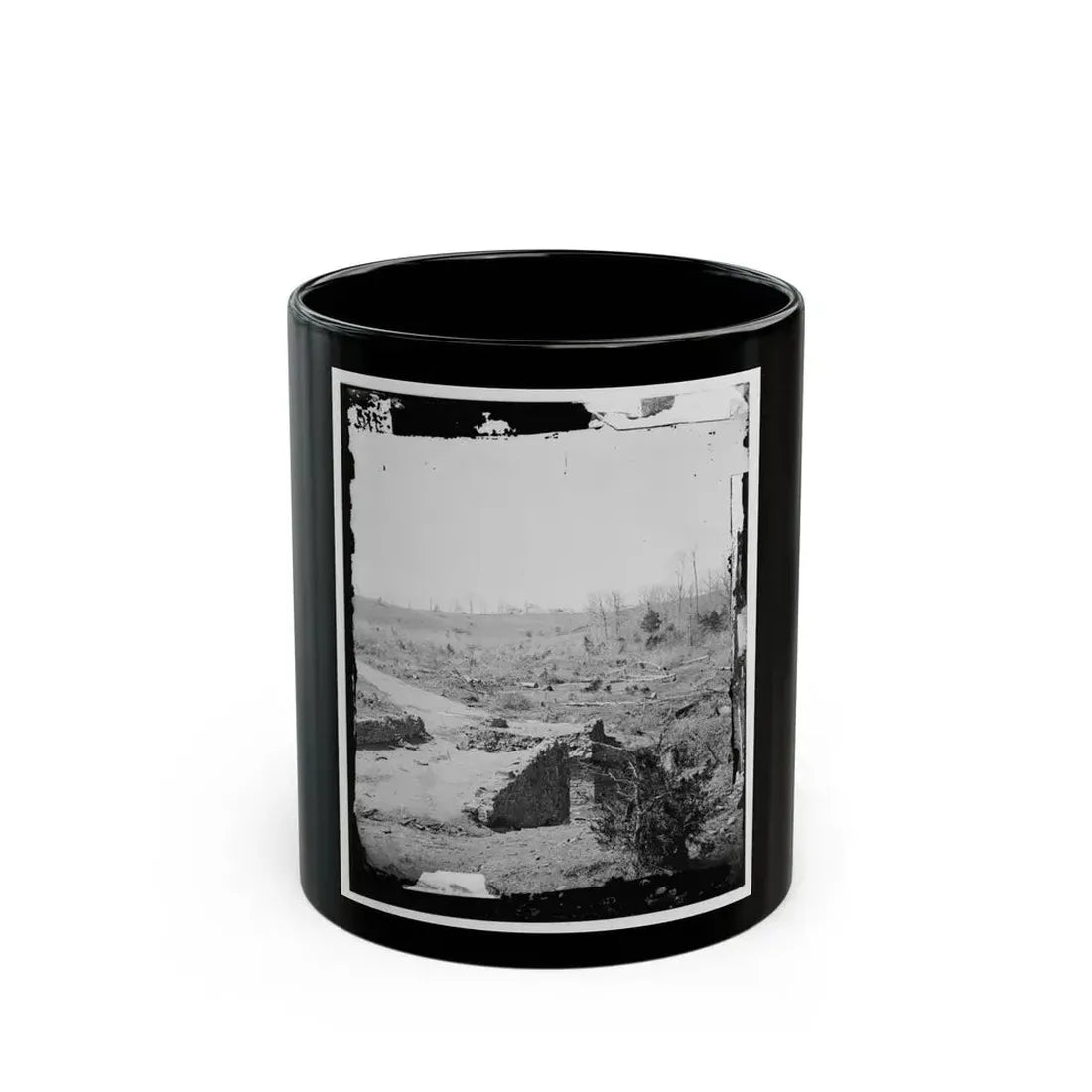 Bull Run, Va. Ruins Of The Stone Bridge, Looking Upstream (U.S. Civil War) Black Coffee Mug 11oz - Go Mug Yourself