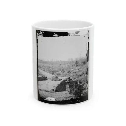 Bull Run, Va. Ruins Of The Stone Bridge, Looking Upstream (U.S. Civil War) White Coffee Mug 11oz - Go Mug Yourself