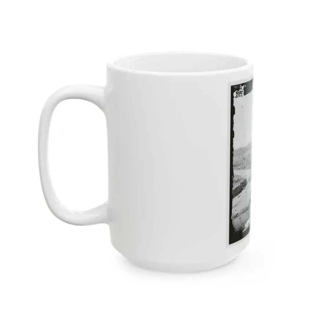 Bull Run, Va. Ruins Of The Stone Bridge, Looking Upstream (U.S. Civil War) White Coffee Mug - Go Mug Yourself