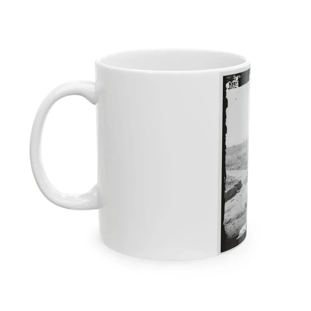 Bull Run, Va. Ruins Of The Stone Bridge, Looking Upstream (U.S. Civil War) White Coffee Mug - Go Mug Yourself