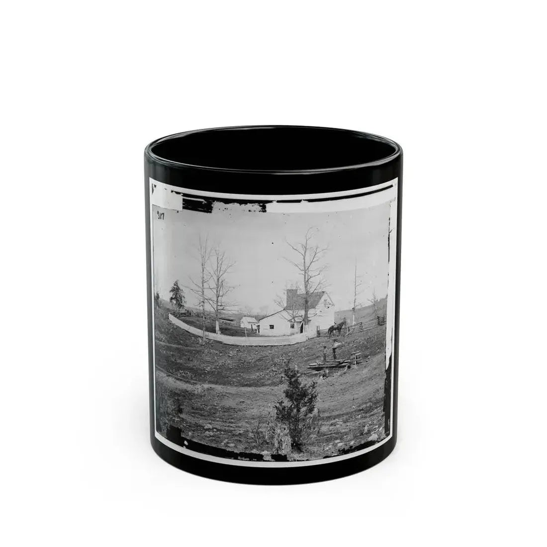 Bull Run, Va. William N. Thornton's I.E., Thornberry House On The Route To Sudley Ford (U.S. Civil War) Black Coffee Mug 11oz - Go Mug Yourself