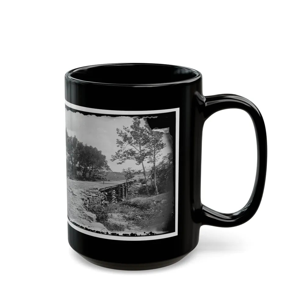 Bull Run, Va. New Bridge Built By Mcdowell's Engineers; Photographer's Wagon At Left (U.S. Civil War) Black Coffee Mug-Go Mug Yourself