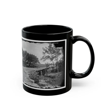 Bull Run, Va. New Bridge Built By Mcdowell's Engineers; Photographer's Wagon At Left (U.S. Civil War) Black Coffee Mug-Go Mug Yourself