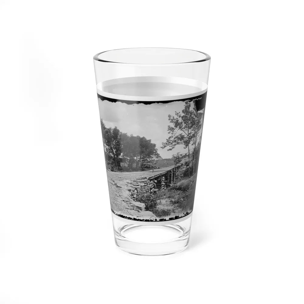 Bull Run, Va. New Bridge Built By Mcdowell's Engineers; Photographer's Wagon At Left (U.S. Civil War) Pint Glass 16oz-Go Mug Yourself