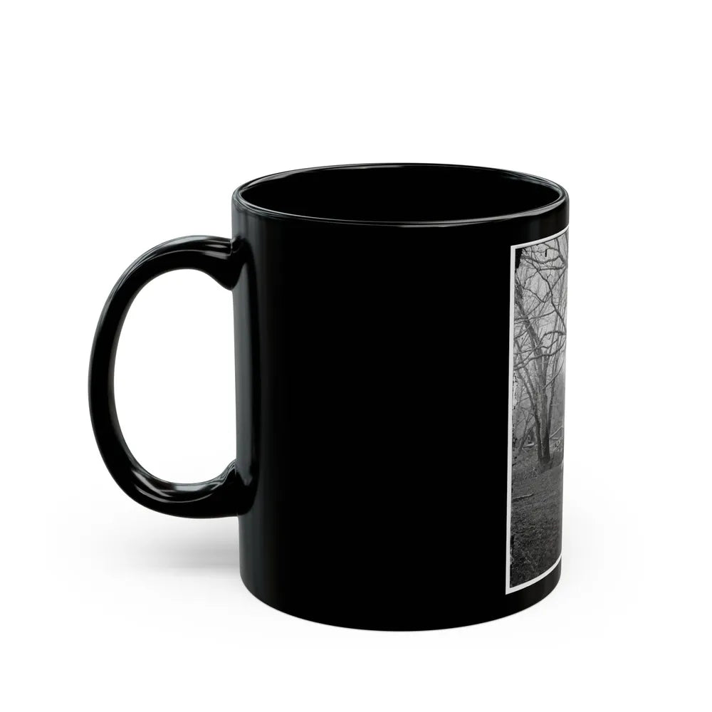 Bull Run, Va. Ruins Of Railroad Bridge At Blackburn's Ford (U.S. Civil War) Black Coffee Mug-Go Mug Yourself