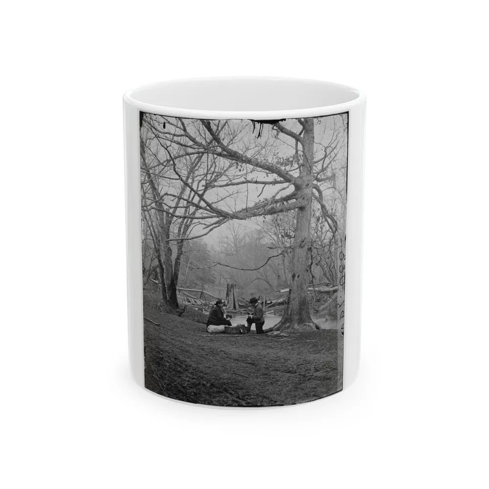 Bull Run, Va. Ruins Of Railroad Bridge At Blackburn's Ford (U.S. Civil War) White Coffee Mug-11oz-Go Mug Yourself