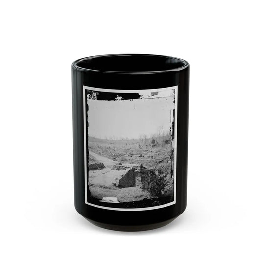 Bull Run, Va. Ruins Of The Stone Bridge, Looking Upstream (U.S. Civil War) Black Coffee Mug-15oz-Go Mug Yourself