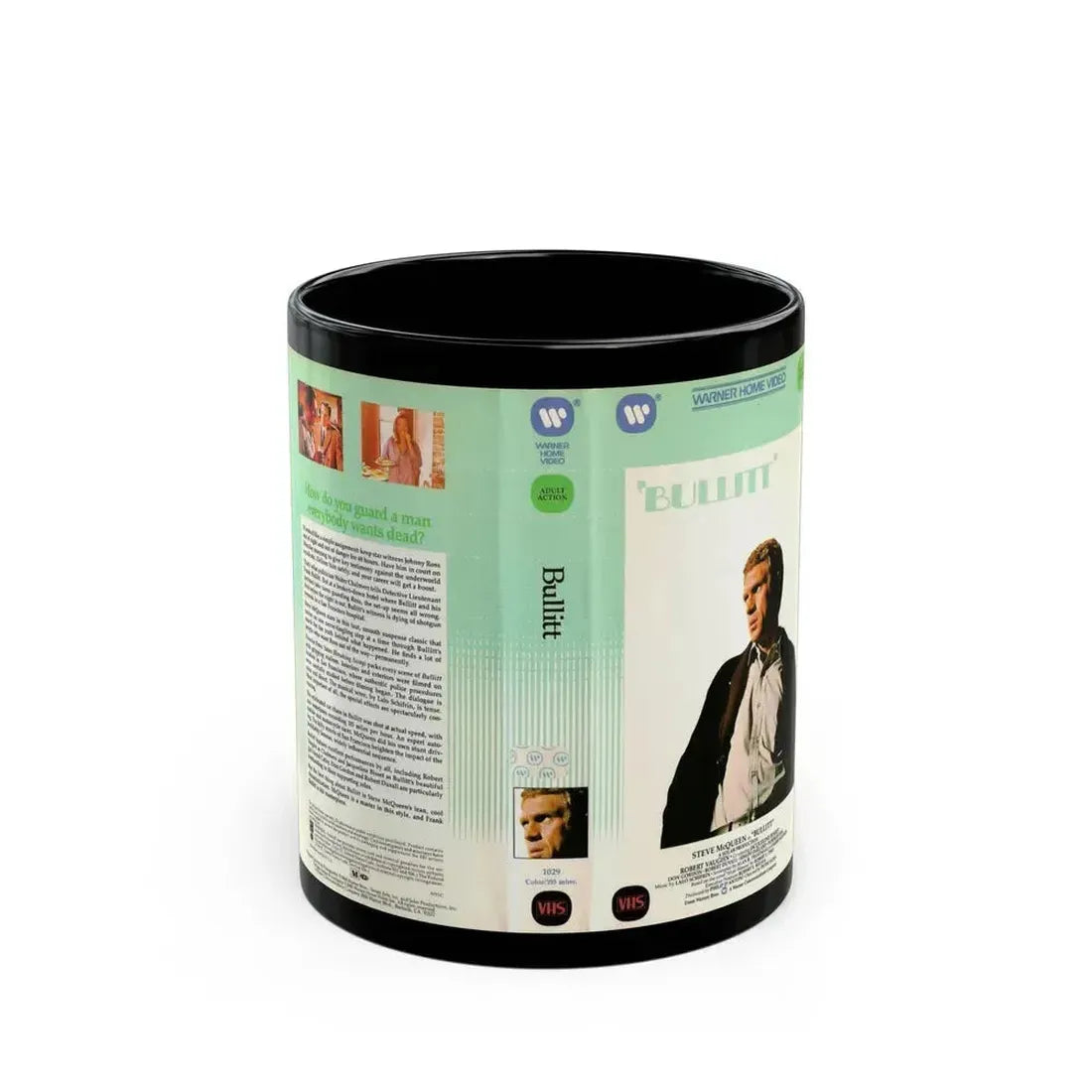 BULLITT (VHS COVER) - Black Coffee Mug 11oz - Go Mug Yourself