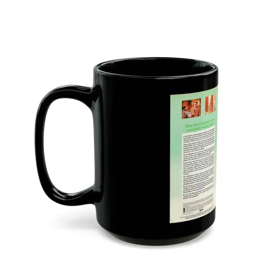 BULLITT (VHS COVER) - Black Coffee Mug - Go Mug Yourself