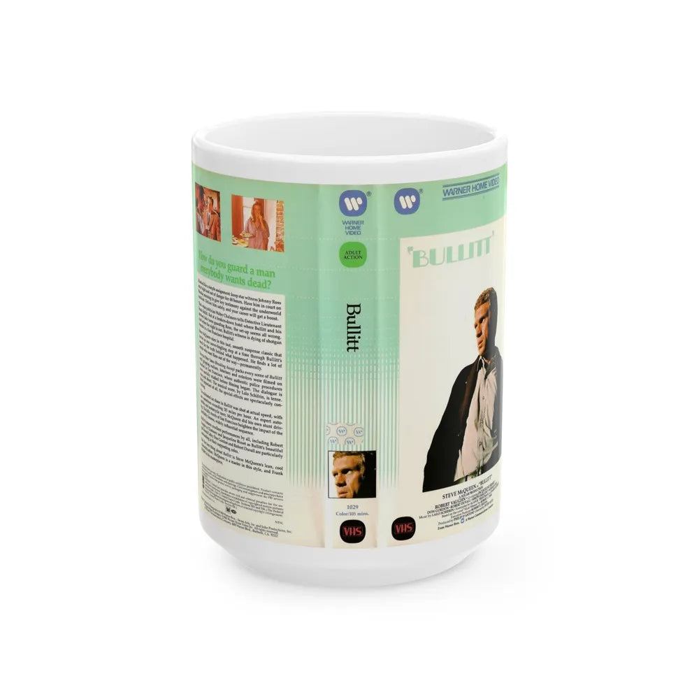 BULLITT (VHS COVER) - White Coffee Mug-15oz-Go Mug Yourself