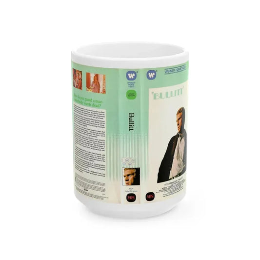 BULLITT (VHS COVER) - White Coffee Mug 15oz - Go Mug Yourself