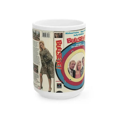 BULLSEYE (VHS COVER) - White Coffee Mug 15oz - Go Mug Yourself