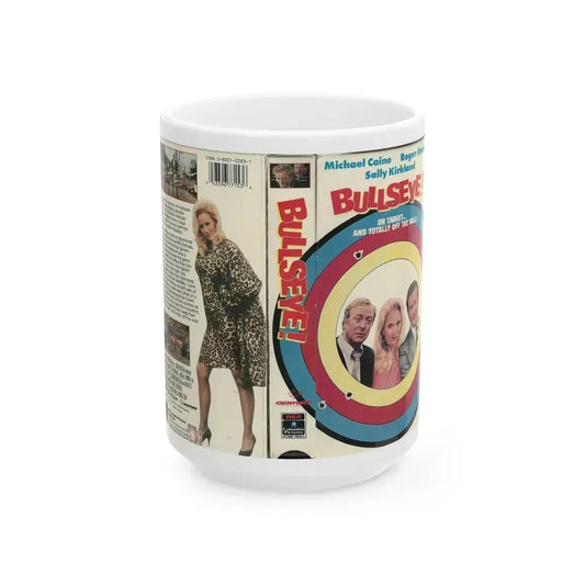 BULLSEYE (VHS COVER) - White Coffee Mug 15oz - Go Mug Yourself
