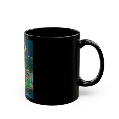 Bump Mobile, The Saturday Evening Post cover, June 22, 1940 - Black Coffee Mug - Go Mug Yourself