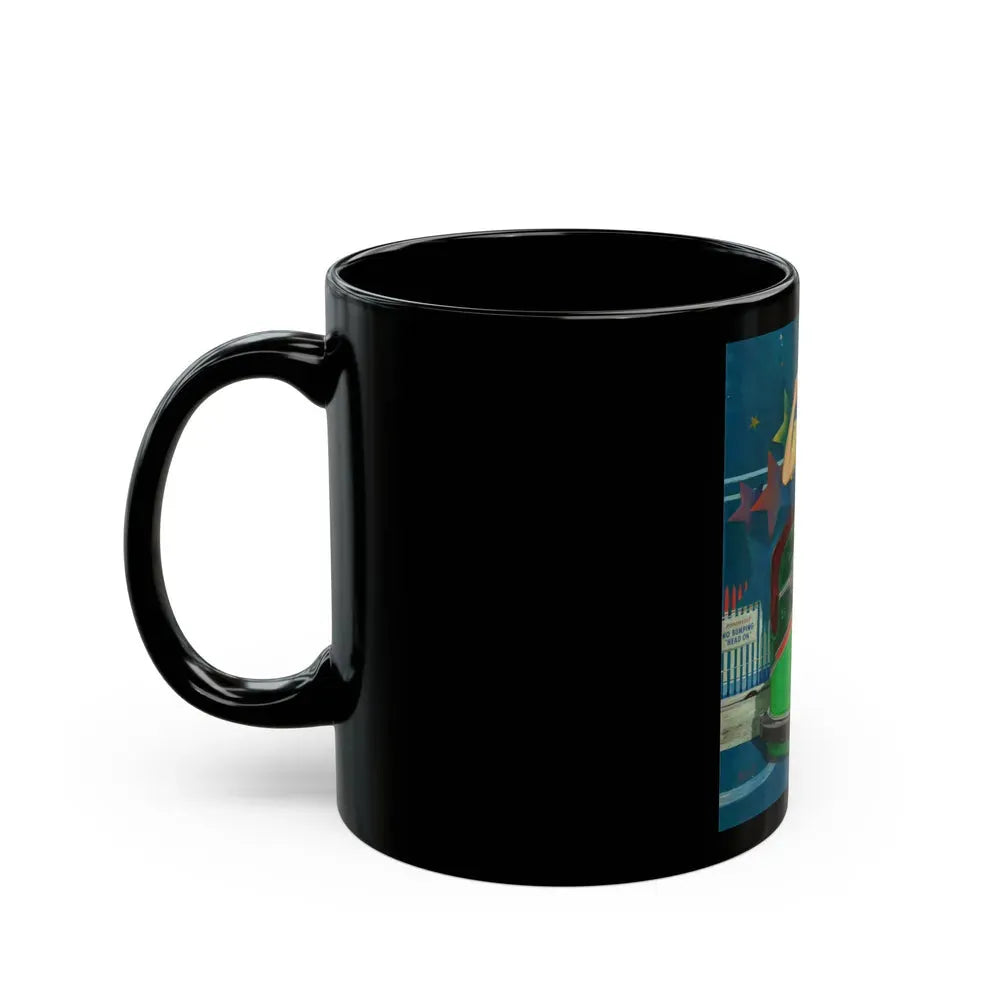 Bump Mobile, The Saturday Evening Post cover, June 22, 1940 - Black Coffee Mug - Go Mug Yourself