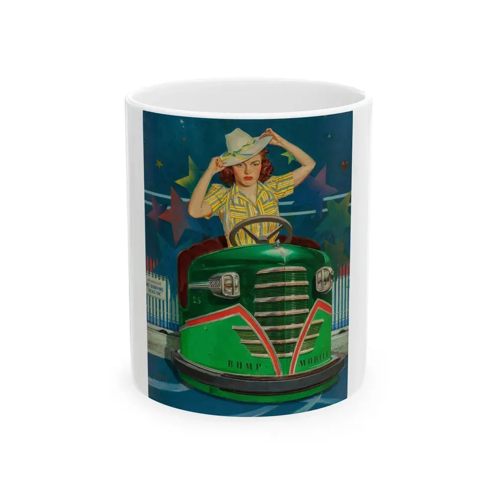 Bump Mobile, The Saturday Evening Post cover, June 22, 1940 - White Coffee Mug 11oz - Go Mug Yourself