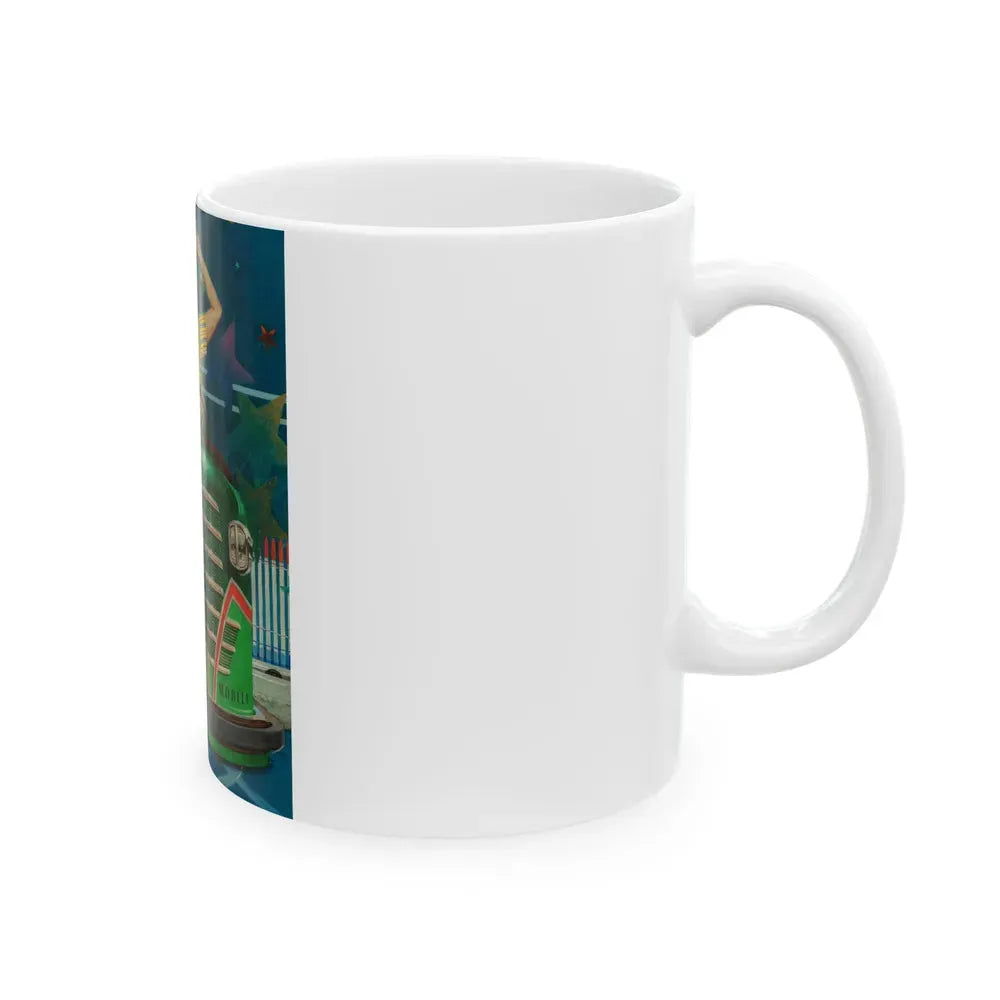 Bump Mobile, The Saturday Evening Post cover, June 22, 1940 - White Coffee Mug - Go Mug Yourself
