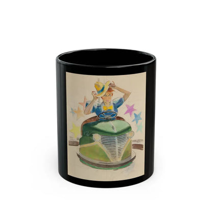 Bump Mobile, The Saturday Evening Post cover study - Black Coffee Mug 11oz - Go Mug Yourself