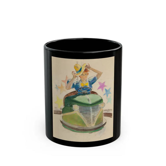 Bump Mobile, The Saturday Evening Post cover study - Black Coffee Mug 11oz - Go Mug Yourself