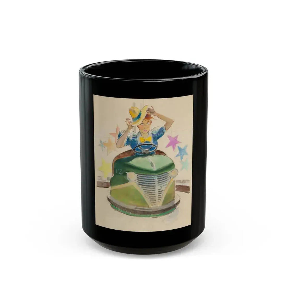 Bump Mobile, The Saturday Evening Post cover study - Black Coffee Mug 15oz - Go Mug Yourself