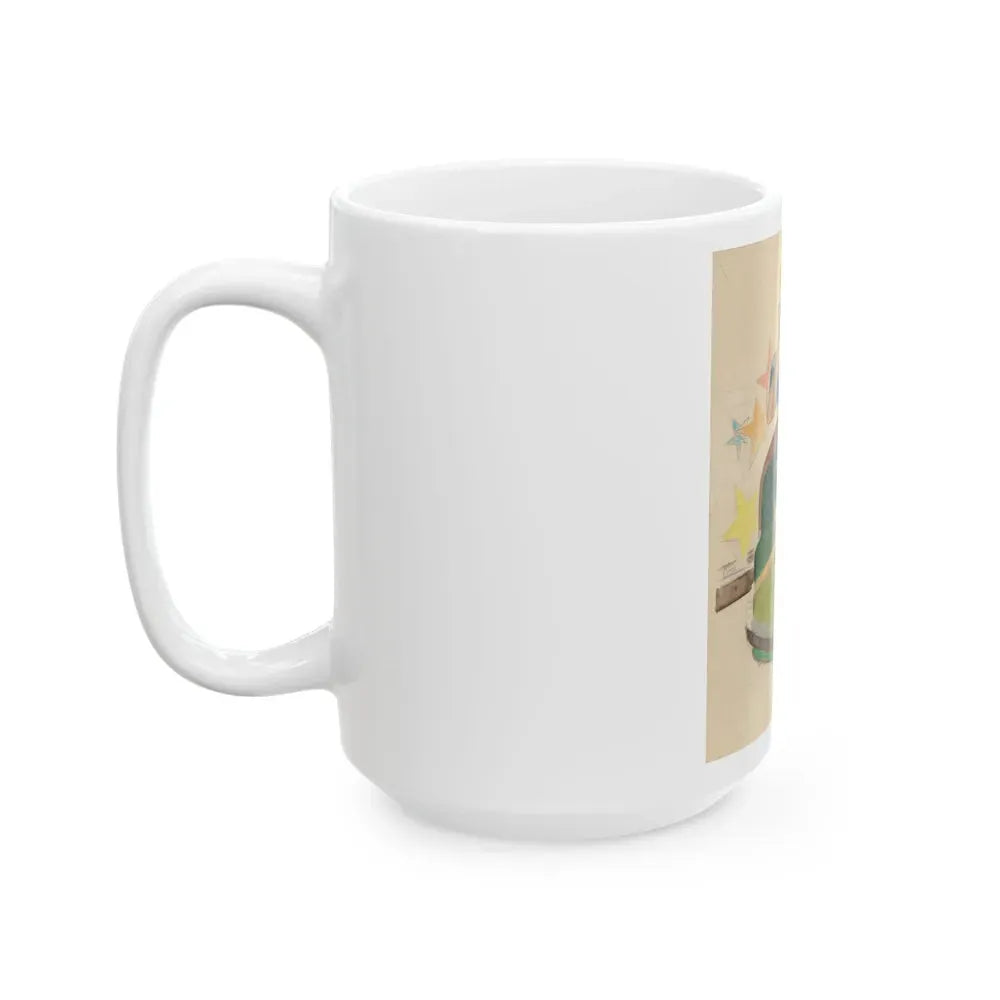 Bump Mobile, The Saturday Evening Post cover study - White Coffee Mug - Go Mug Yourself
