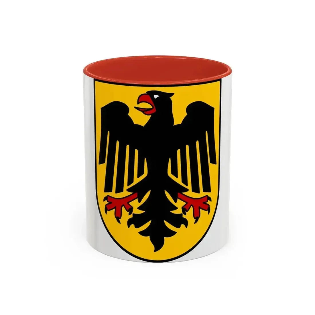 Bundesschild (Federal Shield) of the Federal Republic of Germany - Accent Coffee Mug 11oz Red - Go Mug Yourself