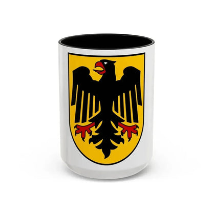 Bundesschild (Federal Shield) of the Federal Republic of Germany - Accent Coffee Mug 15oz Black - Go Mug Yourself