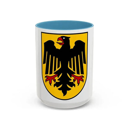 Bundesschild (Federal Shield) of the Federal Republic of Germany - Accent Coffee Mug 15oz Light Blue - Go Mug Yourself