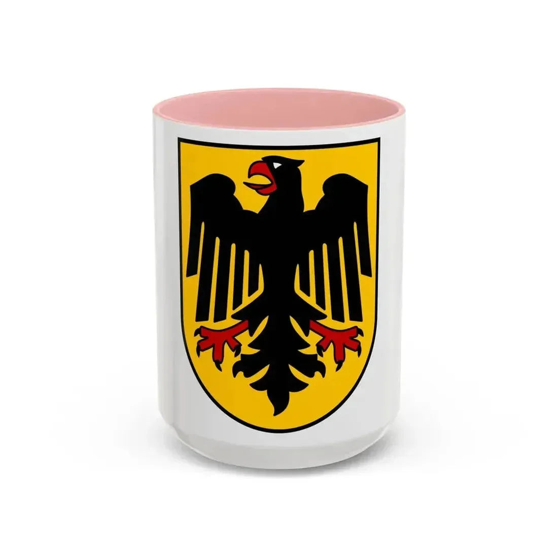 Bundesschild (Federal Shield) of the Federal Republic of Germany - Accent Coffee Mug 15oz Pink - Go Mug Yourself