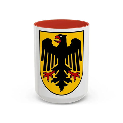 Bundesschild (Federal Shield) of the Federal Republic of Germany - Accent Coffee Mug 15oz Red - Go Mug Yourself