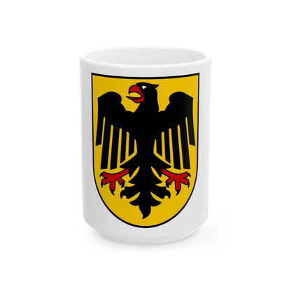 Bundesschild (Federal Shield) of the Federal Republic of Germany - White Coffee Mug-15oz-Go Mug Yourself