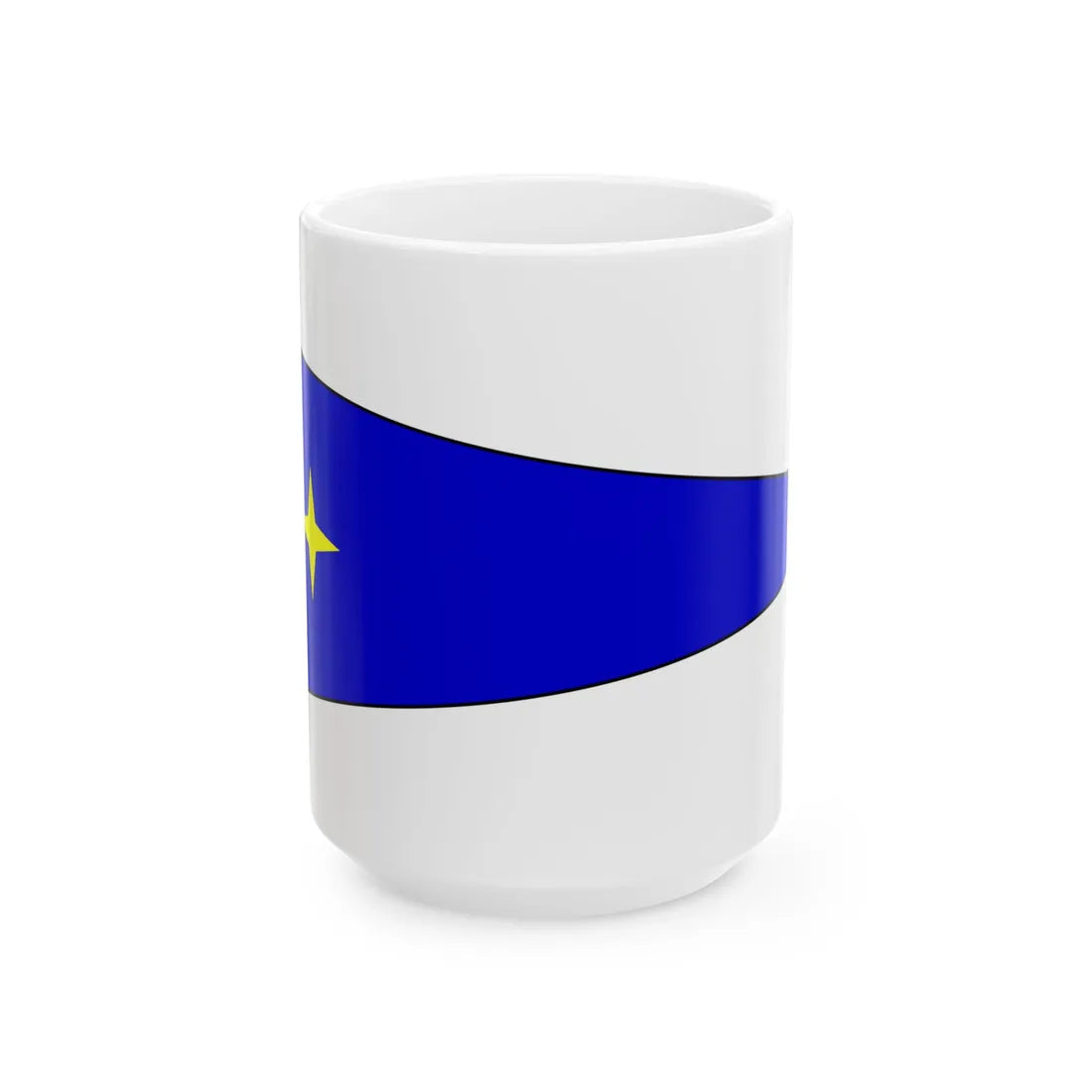 Bundeswehr Bootswimpel Konteradmiral (Germany) White Coffee Mug 15oz - Go Mug Yourself