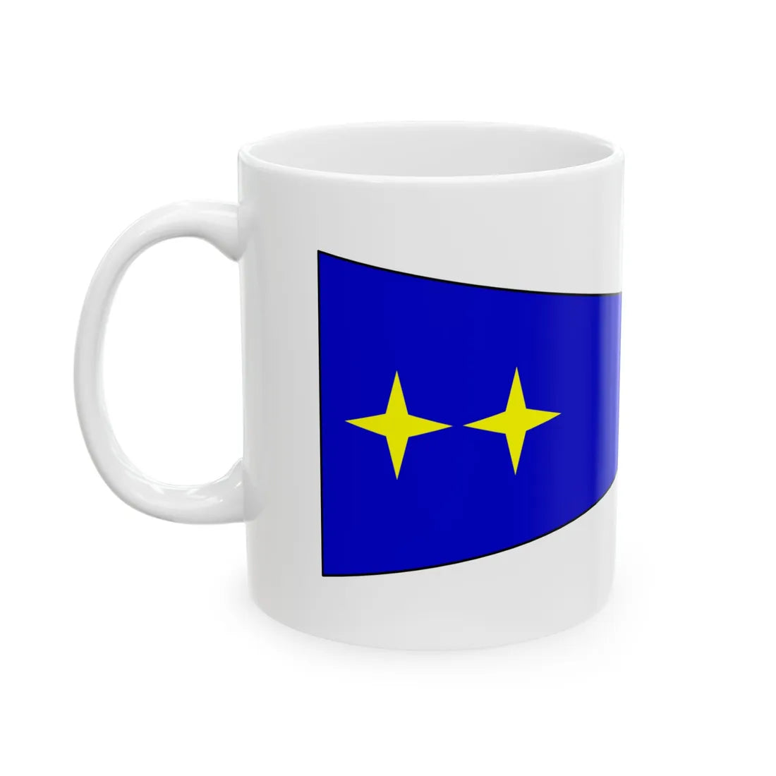Bundeswehr Bootswimpel Konteradmiral (Germany) White Coffee Mug - Go Mug Yourself