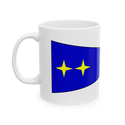 Bundeswehr Bootswimpel Konteradmiral (Germany) White Coffee Mug - Go Mug Yourself