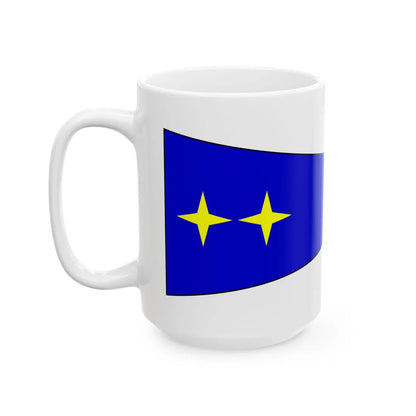 Bundeswehr Bootswimpel Konteradmiral (Germany) White Coffee Mug - Go Mug Yourself