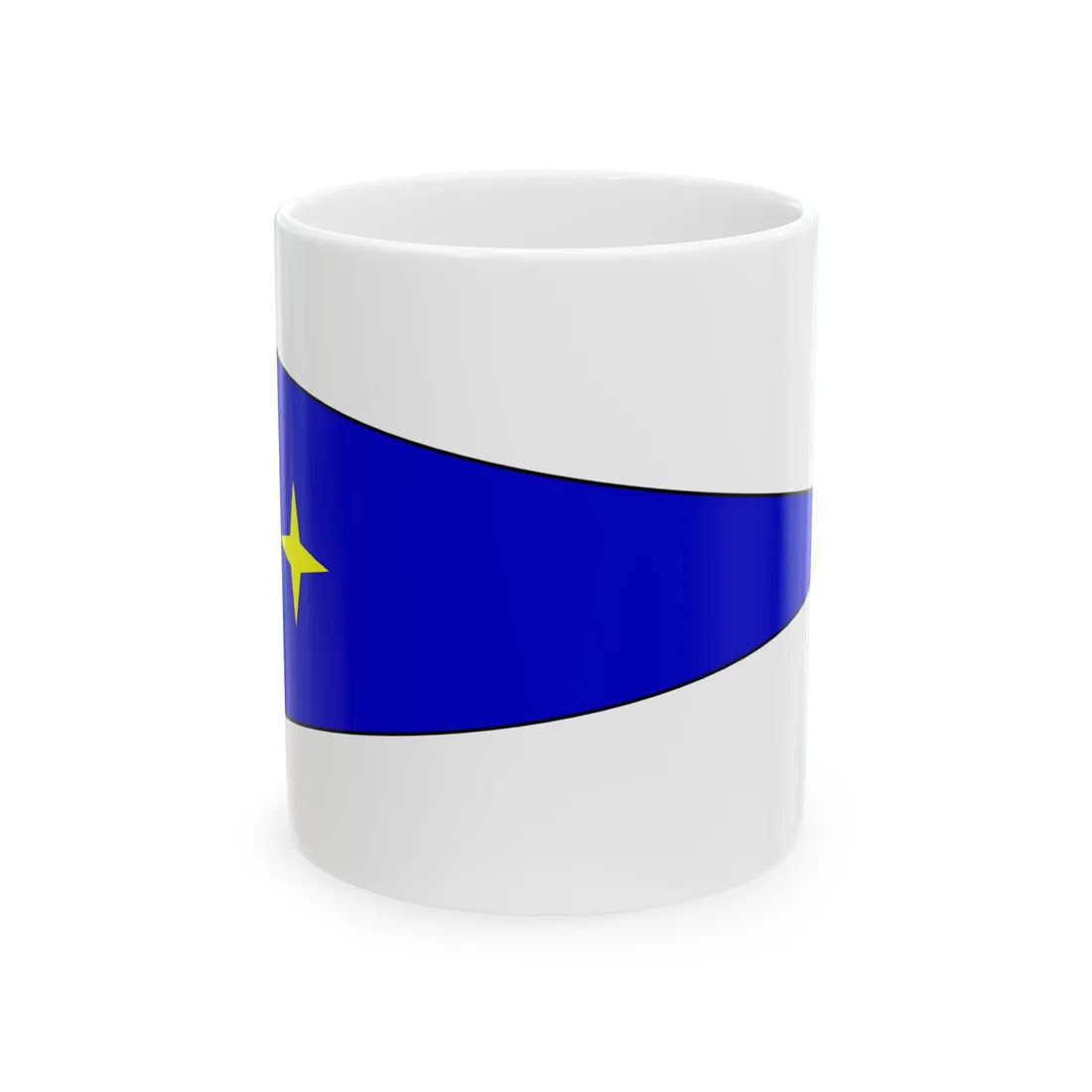 Bundeswehr Bootswimpel Vizeadmiral (Germany) White Coffee Mug 11oz - Go Mug Yourself