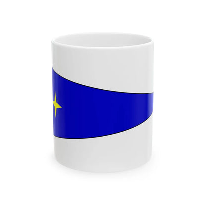 Bundeswehr Bootswimpel Vizeadmiral (Germany) White Coffee Mug 11oz - Go Mug Yourself