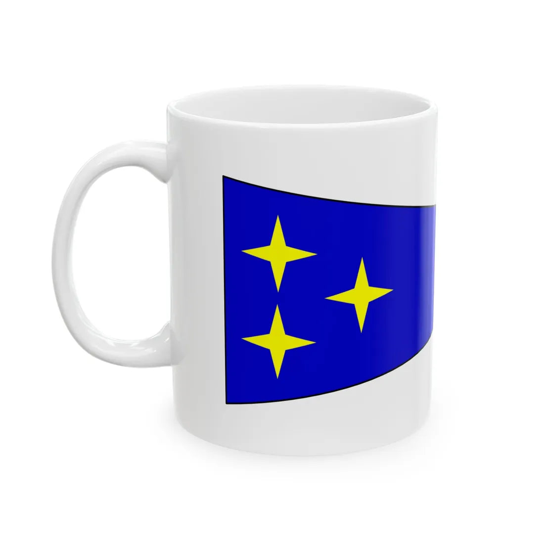 Bundeswehr Bootswimpel Vizeadmiral (Germany) White Coffee Mug - Go Mug Yourself