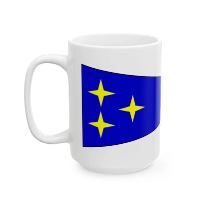 Bundeswehr Bootswimpel Vizeadmiral (Germany) White Coffee Mug - Go Mug Yourself