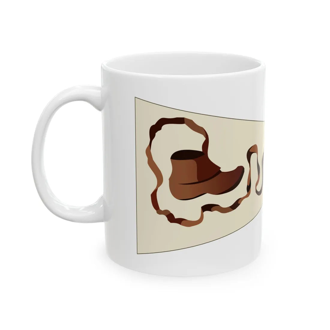 Bundschuhfahne brown-on-white version (Germany) White Coffee Mug - Go Mug Yourself