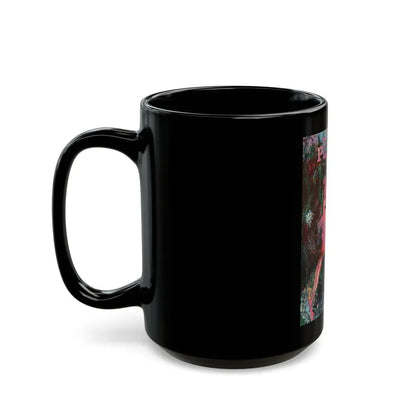 Bunny Sipping Champagne, Playboy, 1964 - Black Coffee Mug - Go Mug Yourself