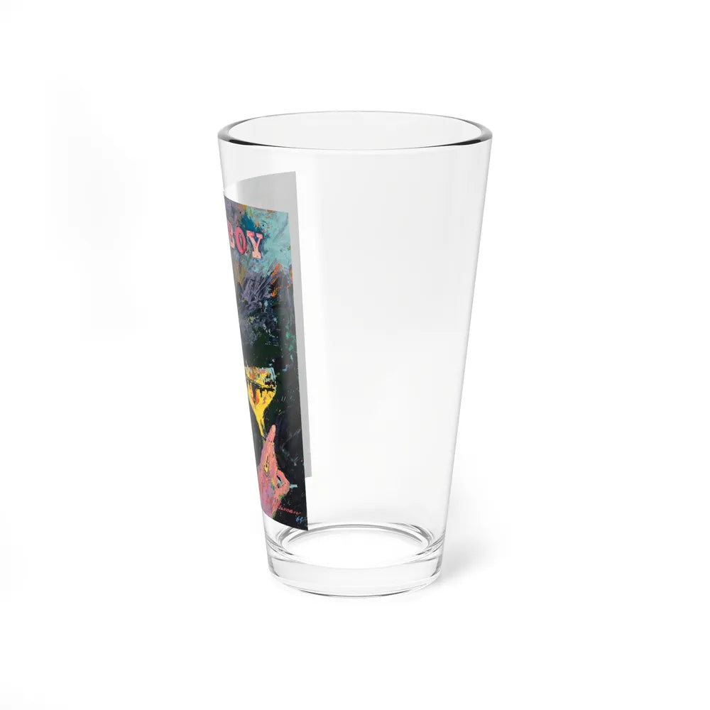 Bunny Sipping Champagne, Playboy, 1964 (Magazine Illustration) Pint Glass 16oz-Go Mug Yourself