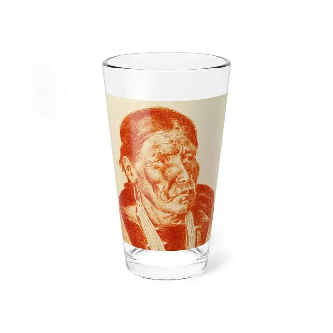 burbank 12 detail (Native Americans in Art) Pint Glass 16oz 16oz - Go Mug Yourself