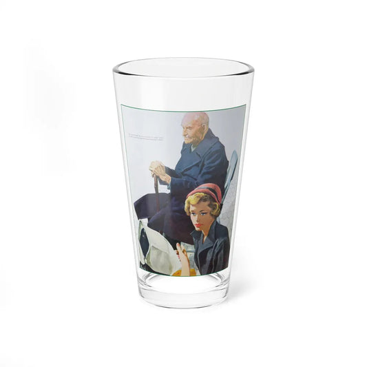 Burden On The Family by Pat Frank, 1950 (Magazine Illustration) Pint Glass 16oz-16oz-Go Mug Yourself