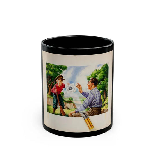 Bure Rifle Targets, ad illustration - Black Coffee Mug 11oz - Go Mug Yourself