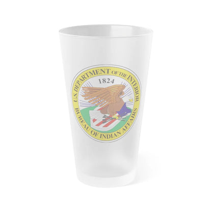 Bureau of Indian Affairs - Frosted Pint Glass 16oz-16oz-Frosted-Go Mug Yourself